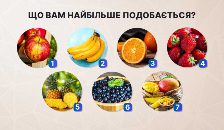 Який фрукт ви любите найбільше: цікавий психологічний тест