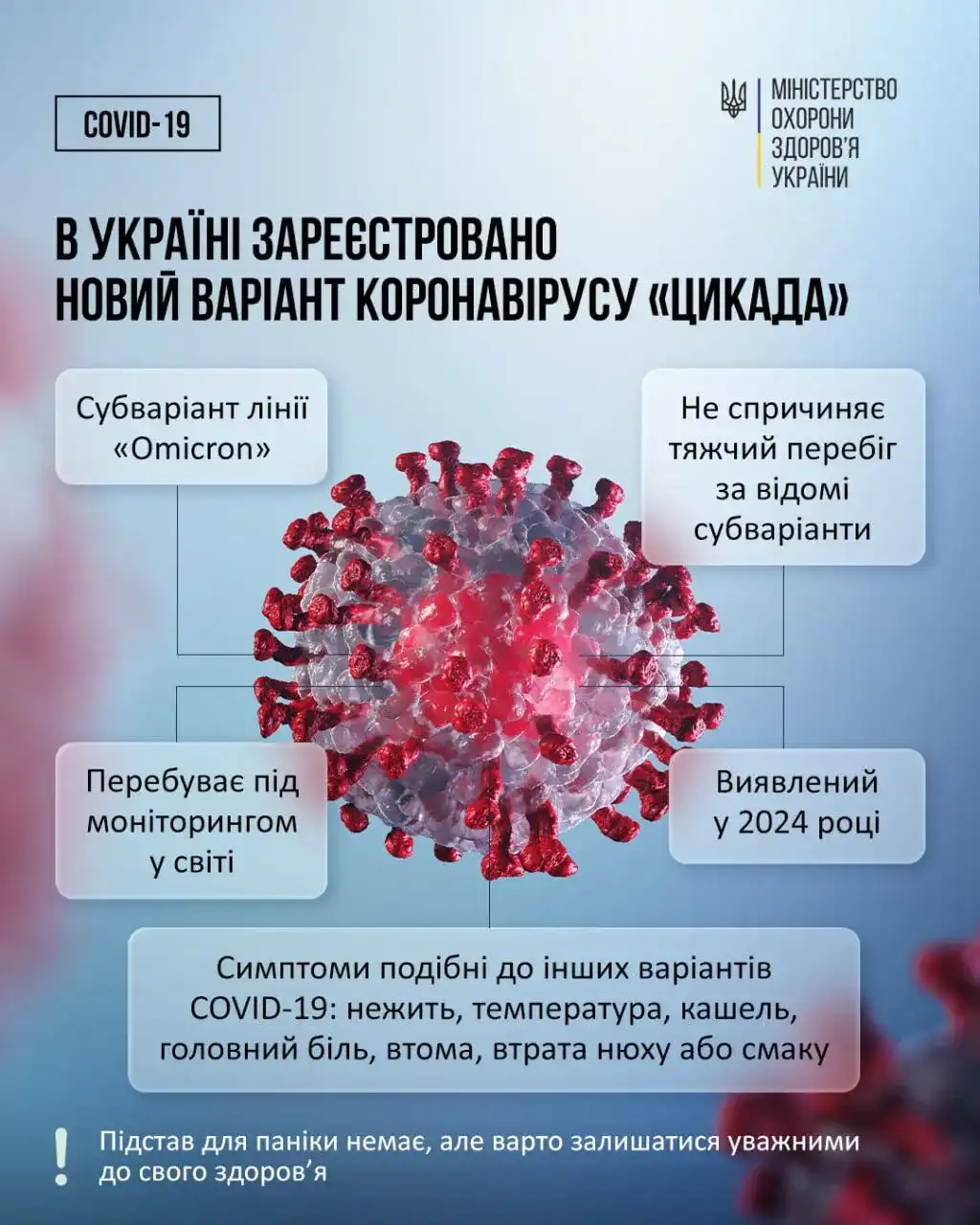 В Україні зафіксовано перший випадок субваріанту COVID-19 "Цикада": які симптоми